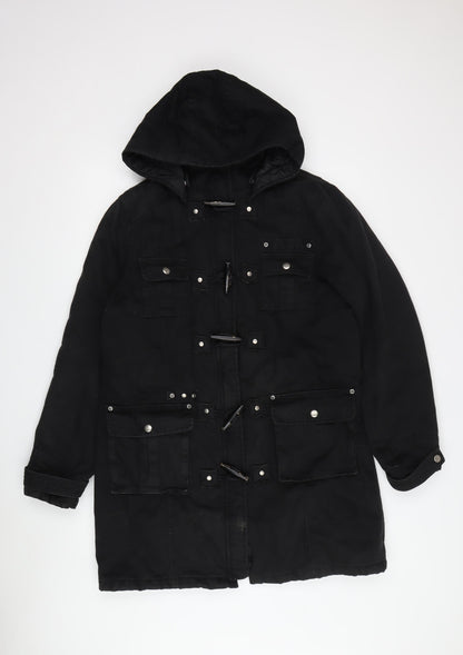 Additional front view of Dorothy Perkins Women's Black Parka Jacket, size 14