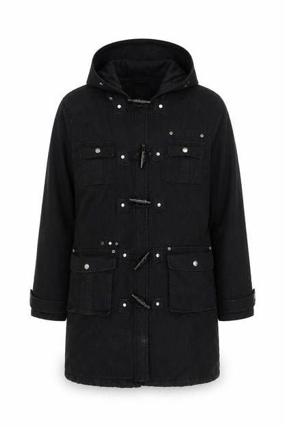 Front view of Dorothy Perkins Women's Black Parka Jacket, size 14