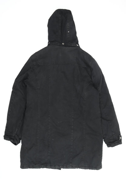 Back view of Dorothy Perkins Women's Black Parka Jacket, size 14