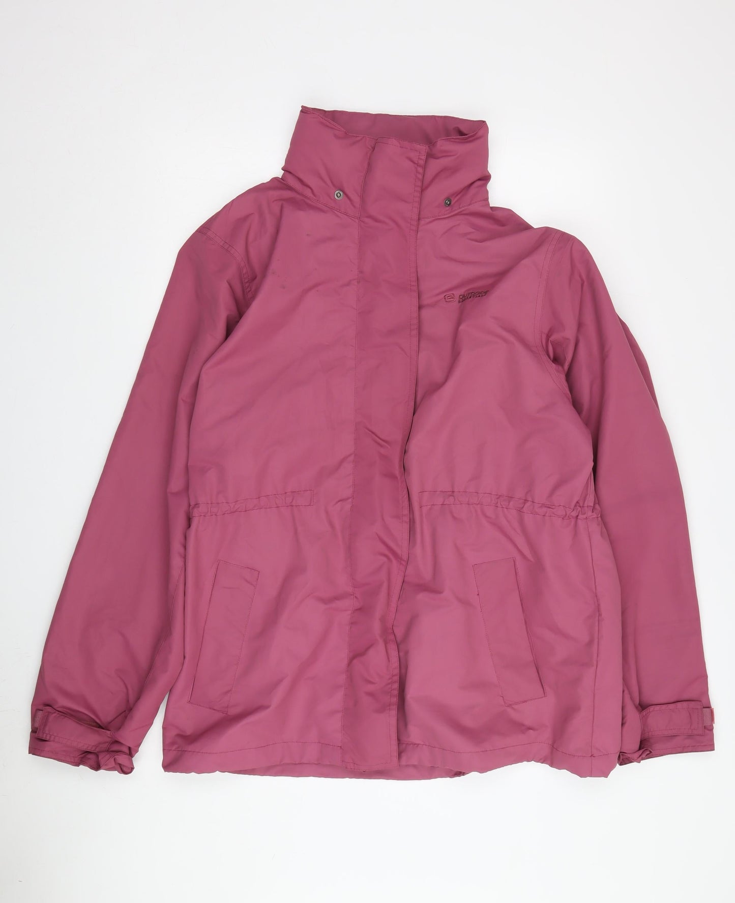 Outdoor Essentials Women's Pink Waterproof Hooded Jacket