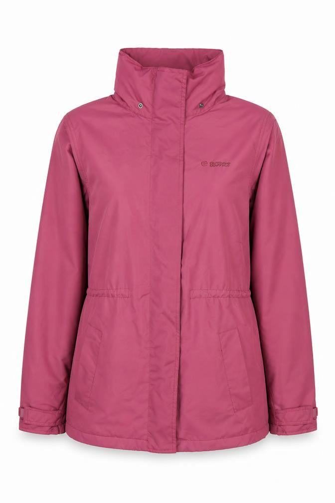 Outdoor Essentials Women's Pink Waterproof Hooded Jacket