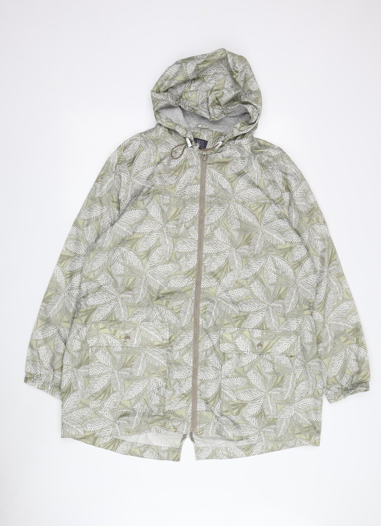 M&S Women's Multicoloured Floral Rain Coat L