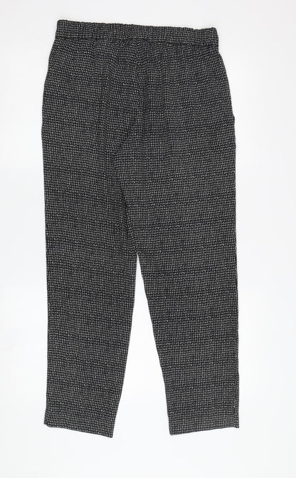 H&M Women's Black Cropped Trousers Size 8
