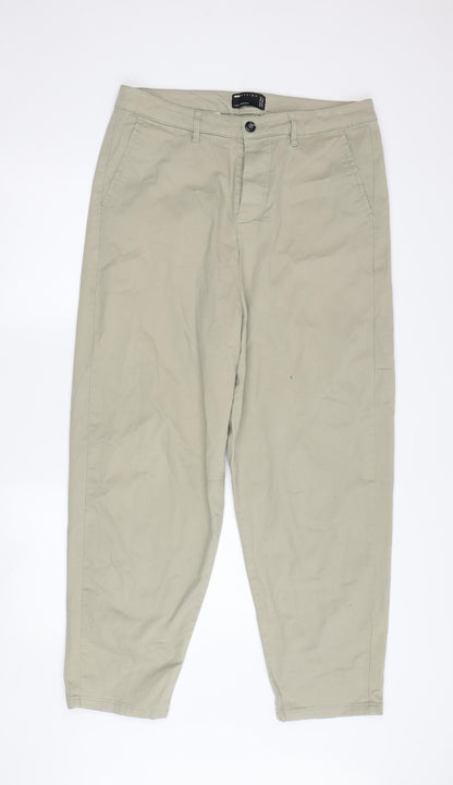 Additional front view of ASOS Design Men's Beige Chino Trousers, size L