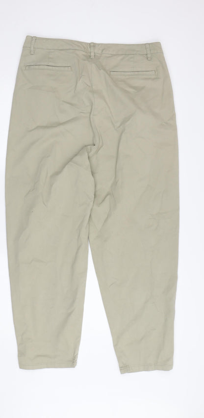 Back view of ASOS Design Men's Beige Chino Trousers, size L
