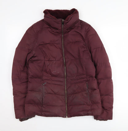 Marks & Spencer Women's Red Puffer Jacket Size 8