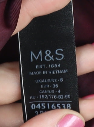 Marks & Spencer Women's Red Puffer Jacket Size 8