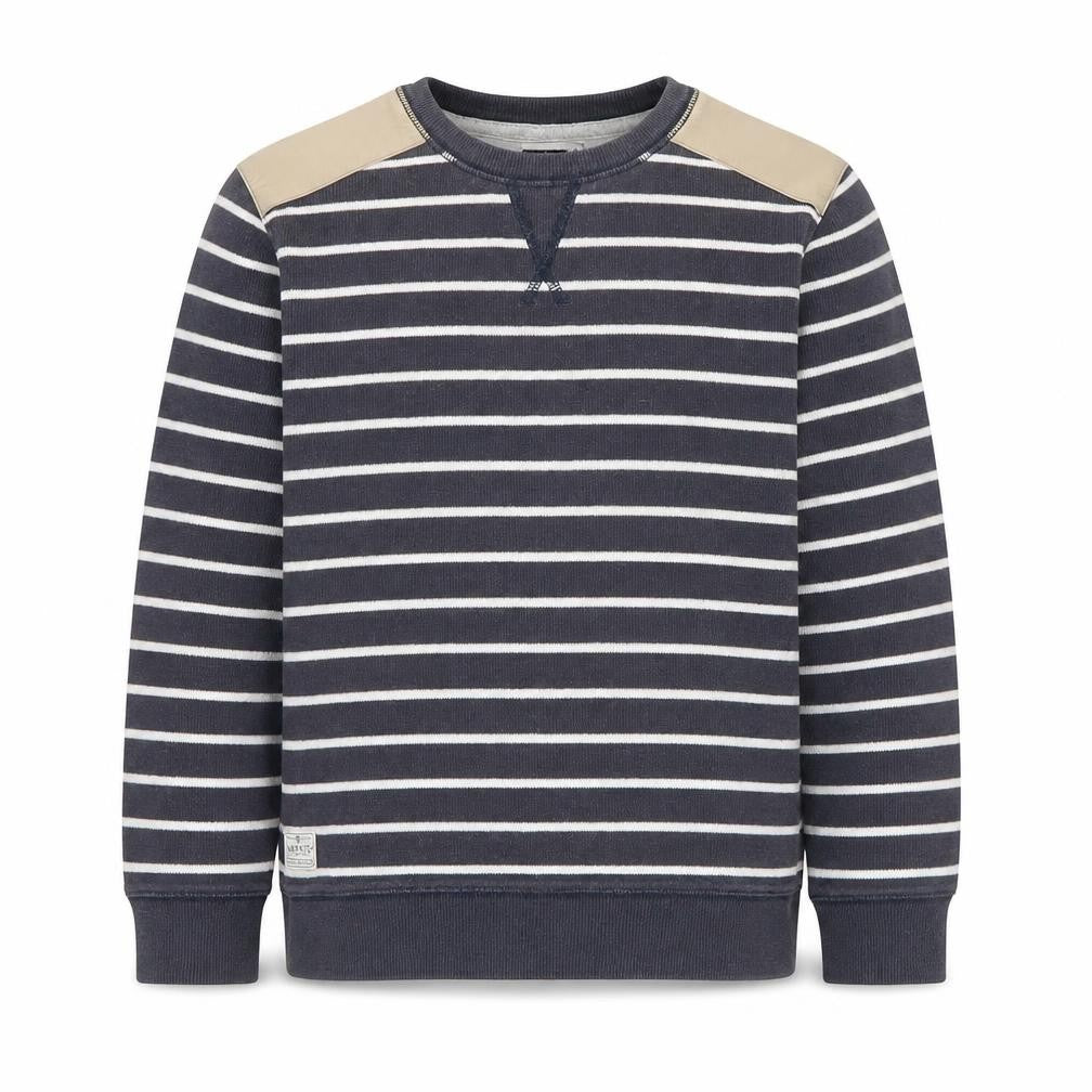 Next Boys Black Striped Pullover Sweatshirt, 9 Years