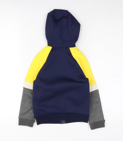 Back view of Mountain Warehouse boys’ multicoloured full zip hoodie 5-6 years