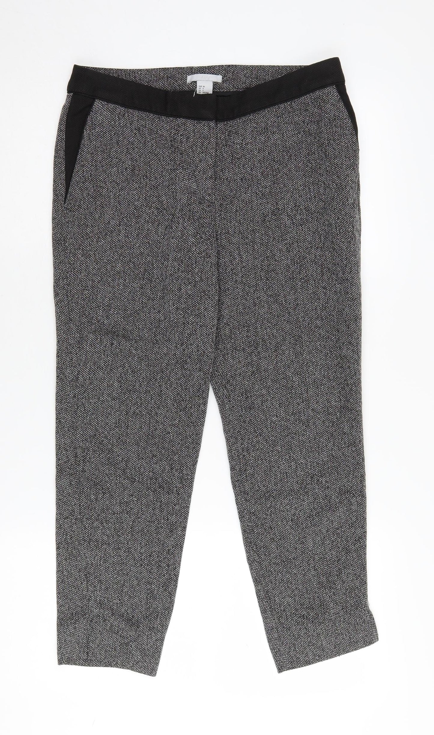 H&M Women's Black Dress Pants - Size 8, Straight Leg