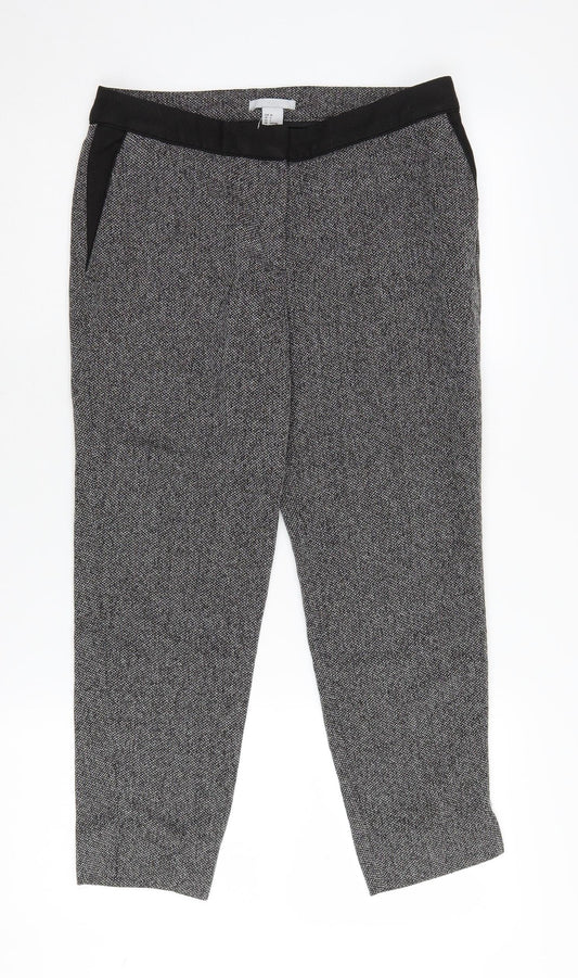 H&M Women's Black Dress Pants - Size 8, Straight Leg