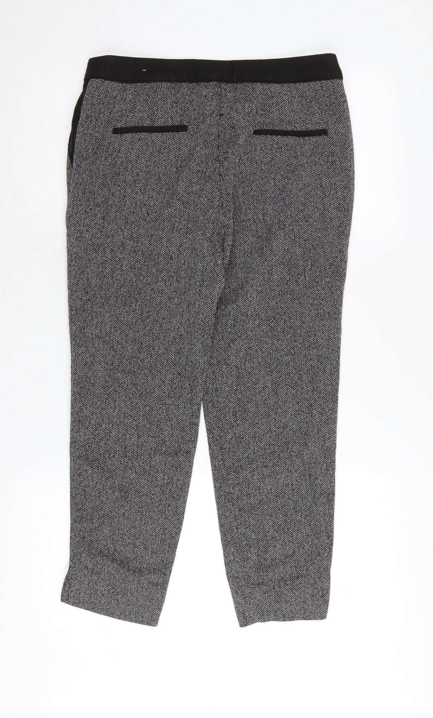 H&M Women's Black Dress Pants - Size 8, Straight Leg