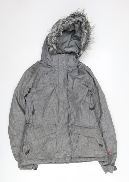 Parallel Women's Grey Ski Jacket Size 8 Waterproof