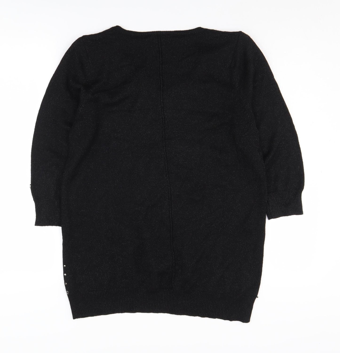 Wallis Women's Black V-Neck Pullover Jumper M