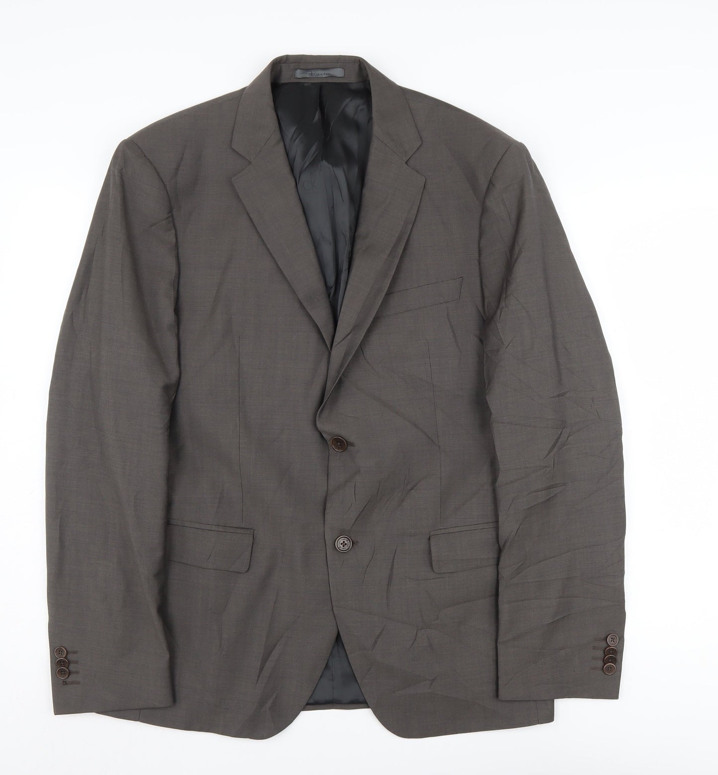 Calvin Klein Men's Grey Wool Blazer - Size 52