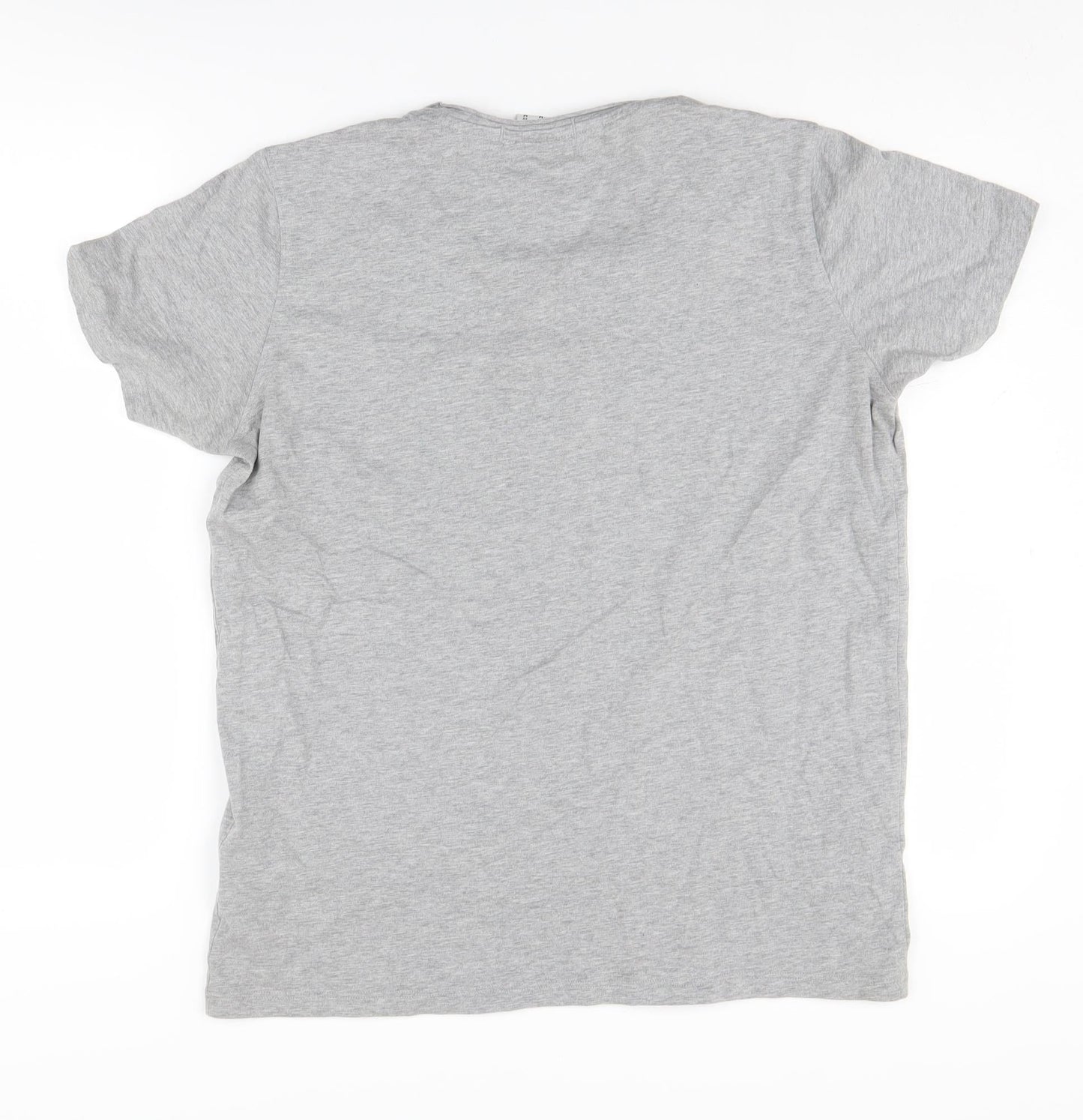 Le Coq Sportif Grey T-Shirt M Unisex Crew Neck Casual