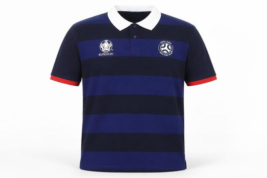 UEFA Euro 2020 Men's Blue Striped Polo Shirt 2XL