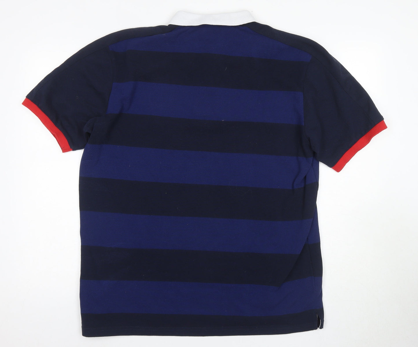 UEFA Euro 2020 Men's Blue Striped Polo Shirt 2XL