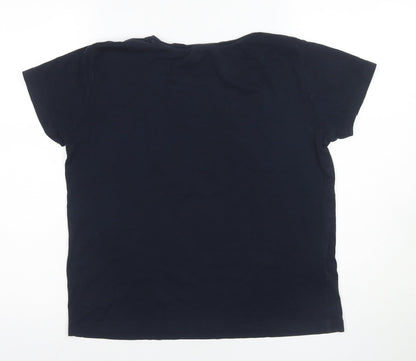 Mango Women’s Black XL Basic Crew Neck T-Shirt