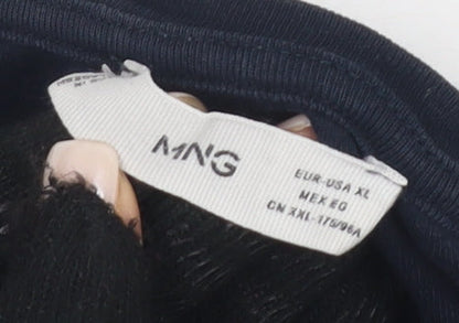 Mango Women’s Black XL Basic Crew Neck T-Shirt