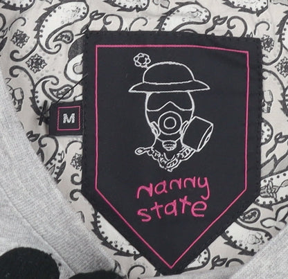 Nanny Womens State Grey Graphic T-Shirt Medium Casual