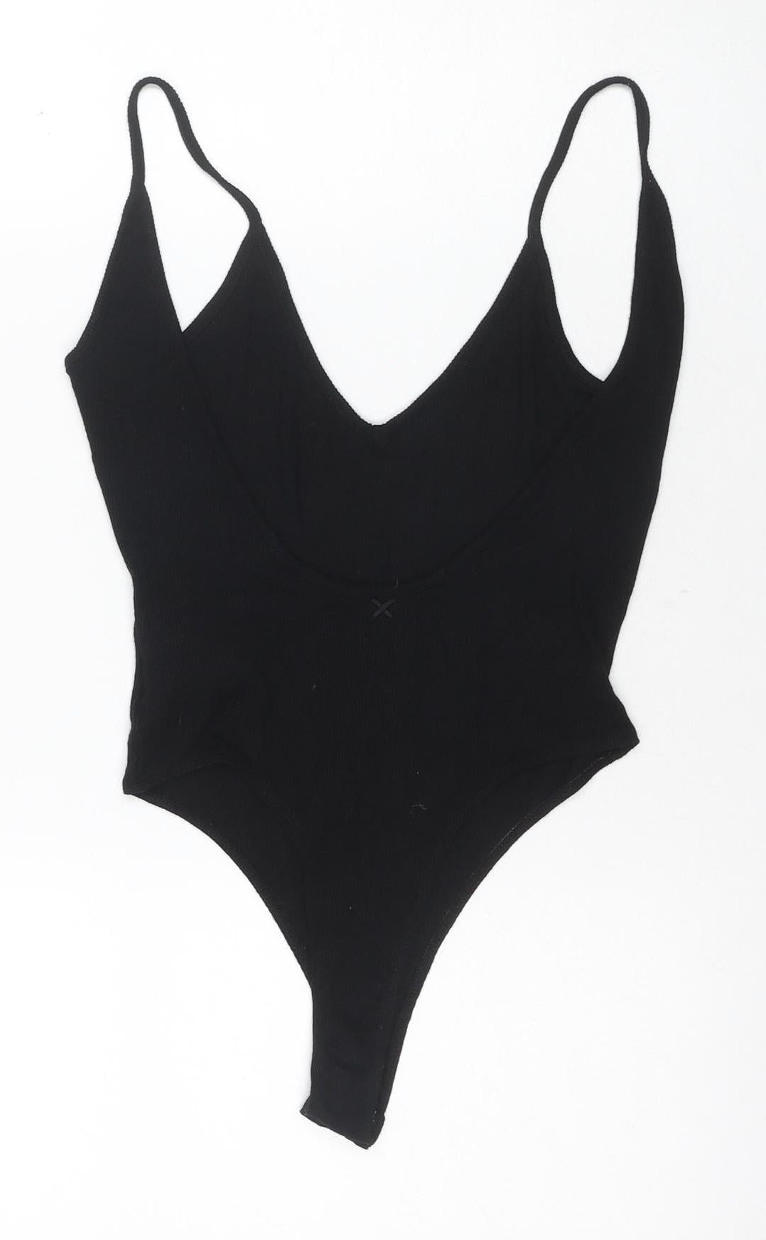Collusion Women's Black Bodysuit Size 10, Stretch Fabric