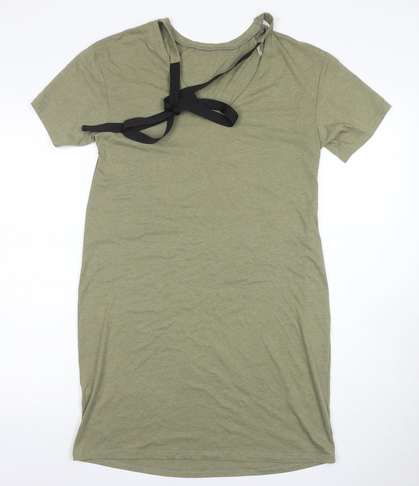 New Look Women's Green T-Shirt Dress, Size 8, Casual Elegance