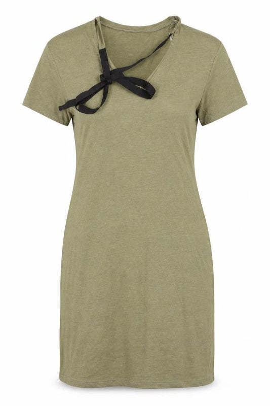 New Look Women's Green T-Shirt Dress, Size 8, Casual Elegance
