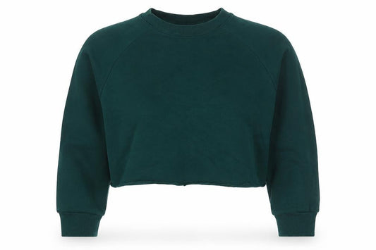 Monki Women's Green Pullover Sweatshirt, Size S, Casual