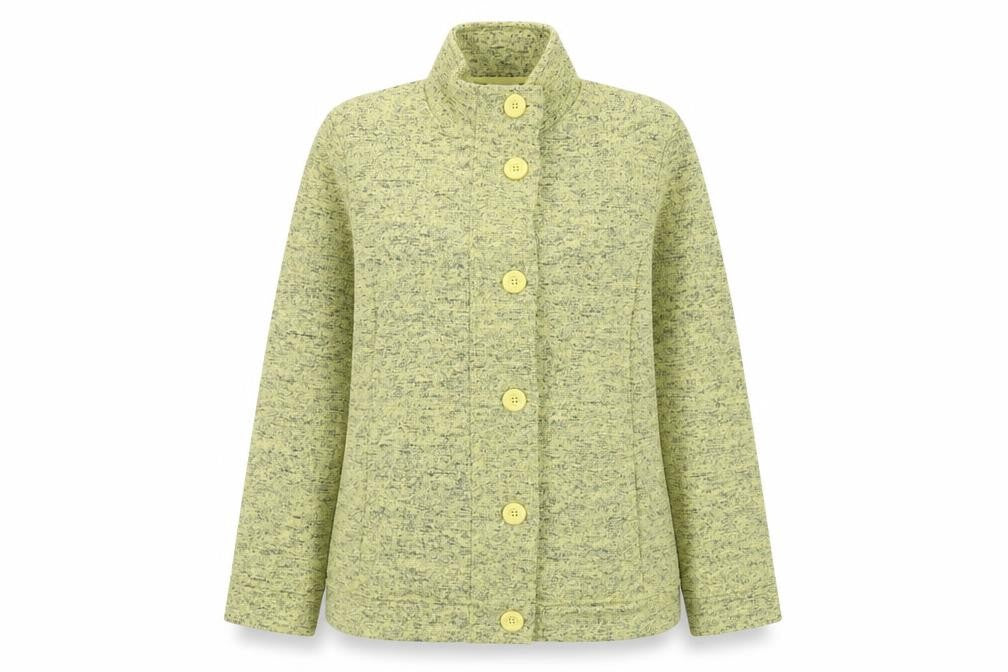 Damart Women's Green Button Knit Jacket S