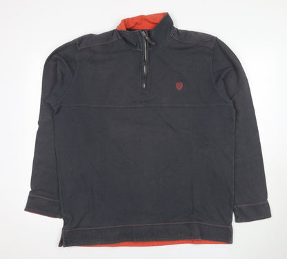 Wolsey Men's Black 1/4 Zip Sweatshirt L