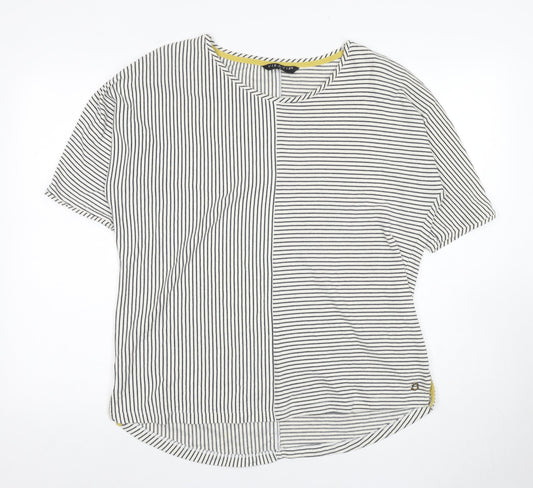Zia Vzia Women's Black Striped T-Shirt, Size L