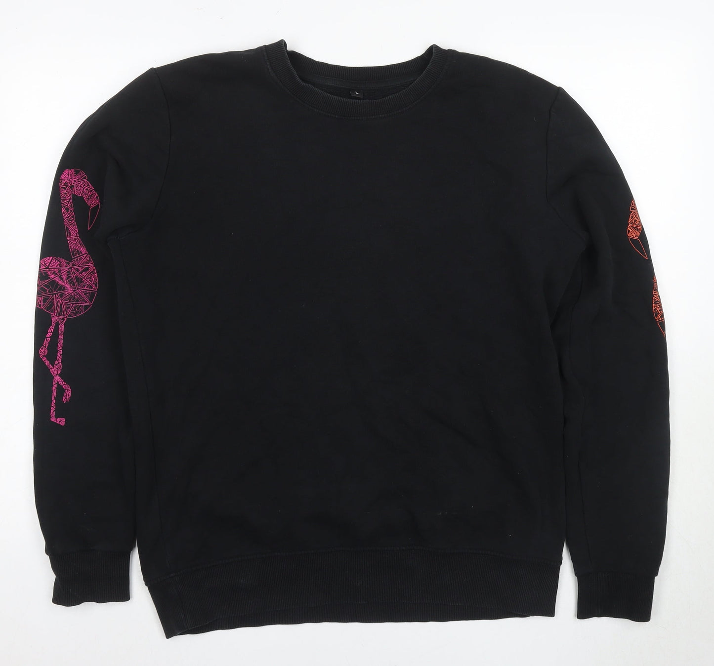 Continental Men's Black L Sweatshirt, Animal Graphic, Crew