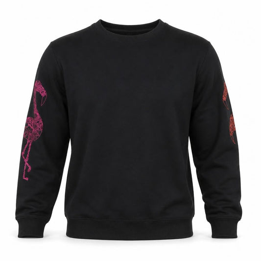 Continental Men's Black L Sweatshirt, Animal Graphic, Crew
