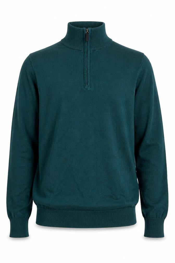 Kronstadt Men's Green Long Sleeve High Neck T-Shirt - Size S
