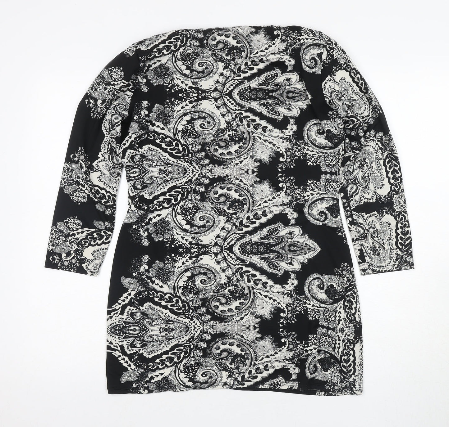 Wallis Women's Black Paisley Tunic, Size 14