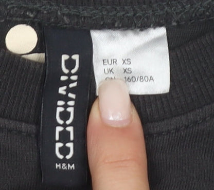 H&M Womens Black XS Pullover Sweatshirt