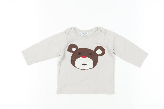 Baby Boden Unisex Grey Animal Print Long Sleeve T-Shirt