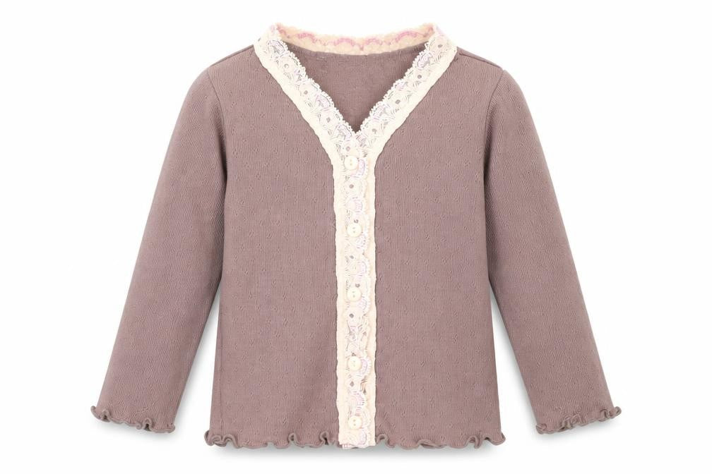 Jigsaw Junior Girls Brown Blouse - Size 4 Elegant Knit Pullover