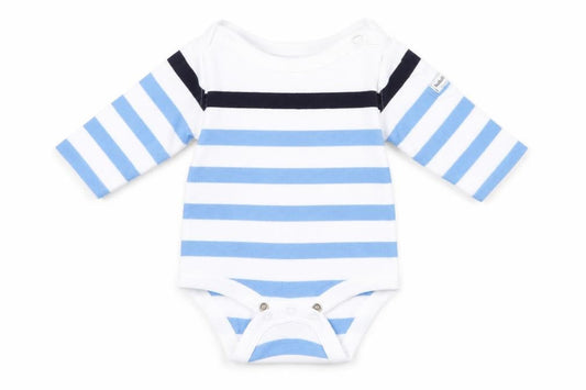 Gap Unisex Baby Blue Striped Babygrow 0-3 Months Cotton