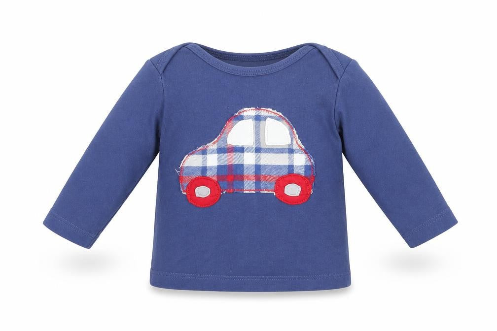 Baby Boden Unisex Blue T-Shirt, 3-6 Months, Graphic Car Print