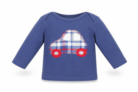 Baby Boden Unisex Blue T-Shirt, 3-6 Months, Graphic Car Print
