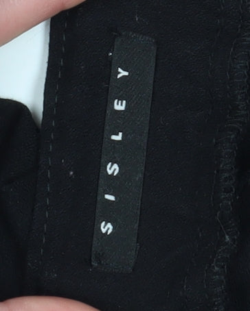 Sisley Women's Black Straight Trousers Size 6