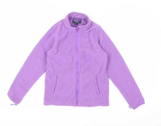 Preloved Mountain Warehouse Girls Purple Fleece Jacket 11-12 Years - Front
