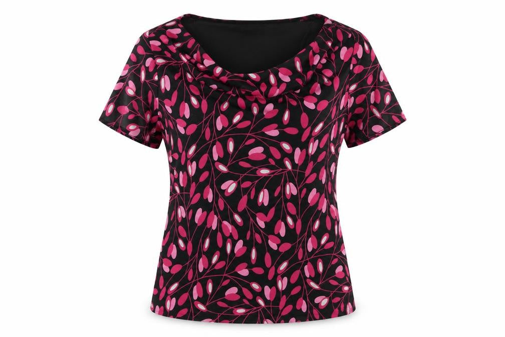 Style by EWM Women's Multicoloured Cowl Neck Blouse, Size 16
