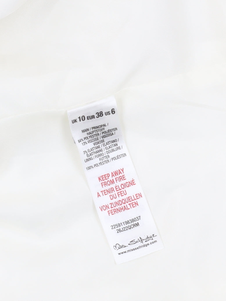 Miss Selfridge Women's White Tuxedo Blazer Size 10