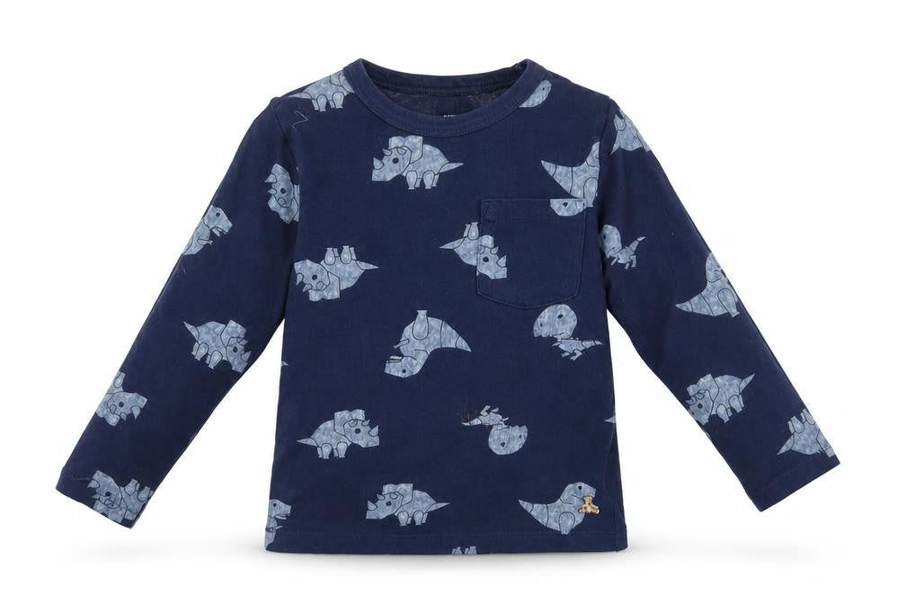 Gap Boys Blue Dinosaur Print T-Shirt, 4 Years, Pullover, Casual