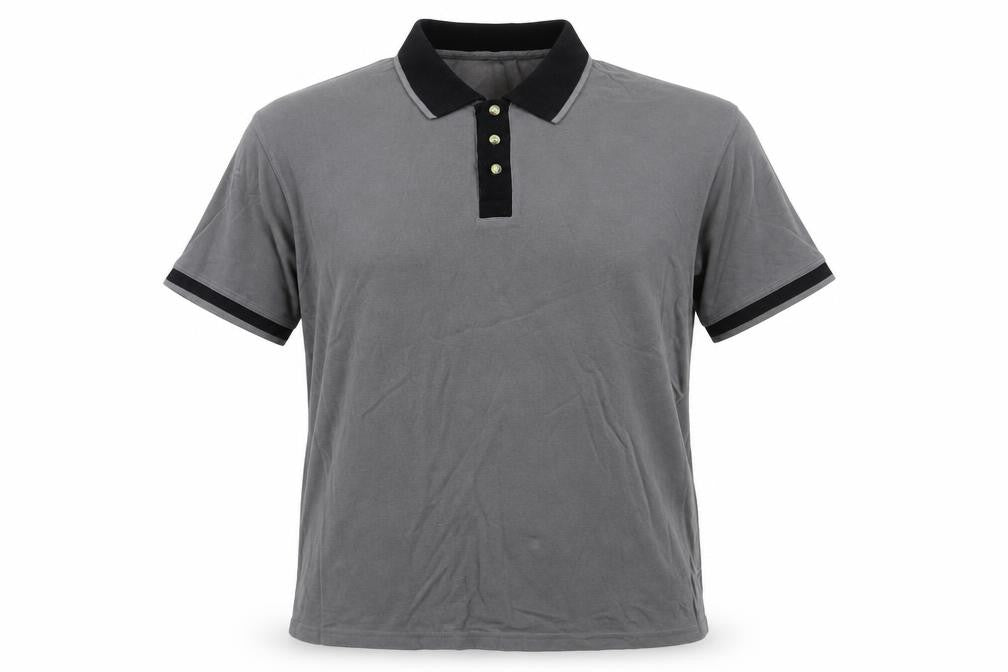 EWM Men's Grey Polo Shirt Short Sleeve L Regular
