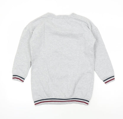 Back view of Wizarding World boys’ grey harry potter seeker sweatshirt 12-13 yrs