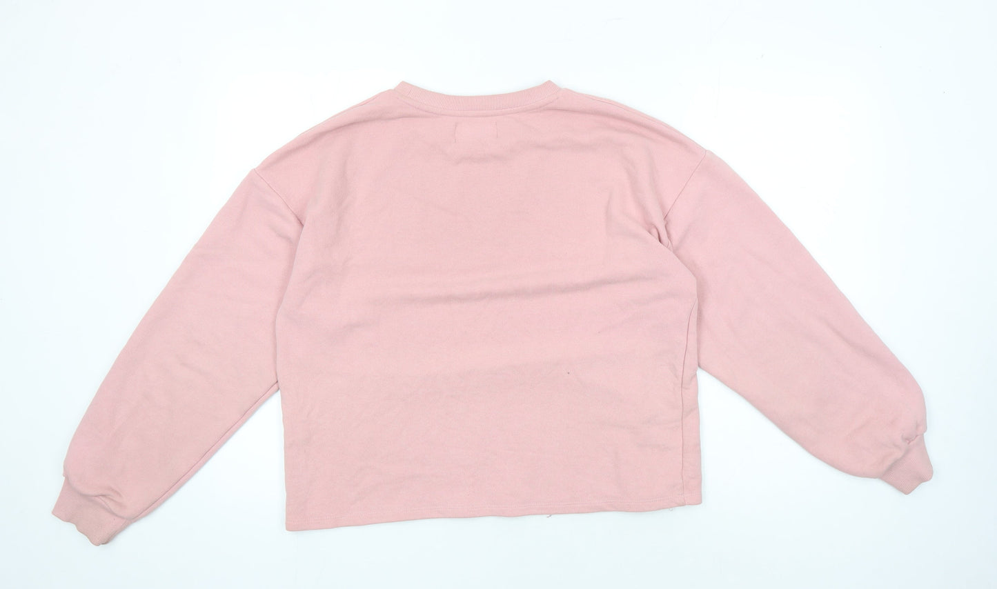 Pull&Bear Women's Pink Crew Neck Sweatshirt, Size M
